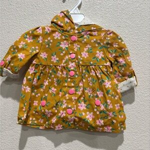 Little Lass Floral Jacket with Pink Accents